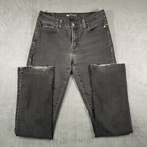 Levi’s 505 Jeans Black Women 30x34 Denim Straight Leg Faded Casual